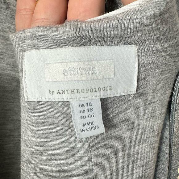 Anthropologie Ett:twa Claudette Jumpsuit Romper Sequin Crop Gray 14 - Picture 3 of 14